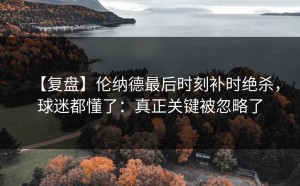 【复盘】伦纳德最后时刻补时绝杀，球迷都懂了：真正关键被忽略了