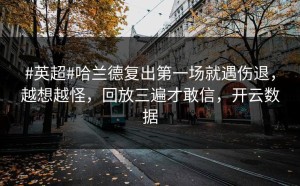 #英超#哈兰德复出第一场就遇伤退，越想越怪，回放三遍才敢信，开云数据