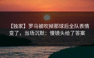 【独家】罗马被吹掉那球后全队表情变了，当场沉默：慢镜头给了答案