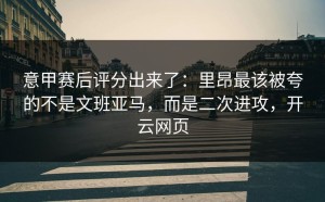 意甲赛后评分出来了：里昂最该被夸的不是文班亚马，而是二次进攻，开云网页